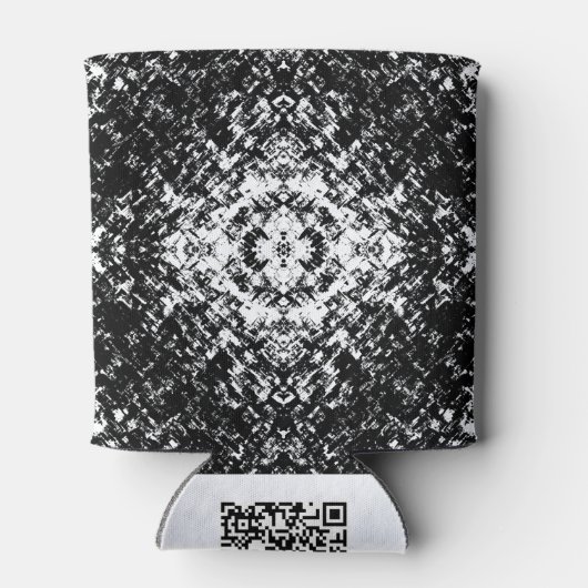 Hypnotic Abstract Black And White Modern Art Blikjeskoeler (Achterkant)