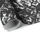 Hypnotic Abstract Black And White Modern Art Cadeaupapier (Rol Hoek)