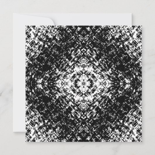 Hypnotic Abstract Black And White Modern Art Kaart (Voorkant)