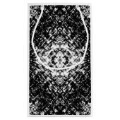 Hypnotic Abstract Black And White Modern Art Klein Cadeauzakje (Achterkant)