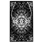 Hypnotic Abstract Black And White Modern Art Klein Cadeauzakje (Achterkant)