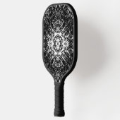 Hypnotic Abstract Black And White Modern Art Pickleball Paddle (Links)