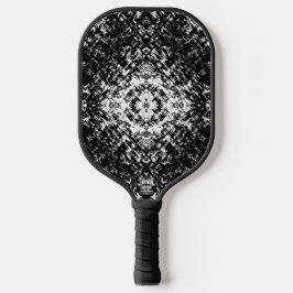 Hypnotic Abstract Black And White Modern Art Pickleball Paddle