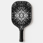 Hypnotic Abstract Black And White Modern Art Pickleball Paddle (Achterkant)