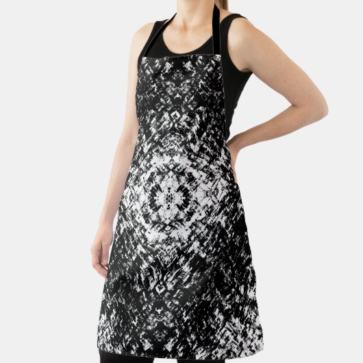 Hypnotic Abstract Black And White Modern Art Schort (Insitu)