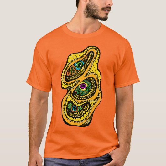 Hypnotic Amorphous Phantasmagoric Modern Groovy T-shirt (Voorkant)