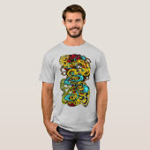 Hypnotic Amorphous Phantasmagoric Modern Groovy T-shirt (Voorkant volledig)