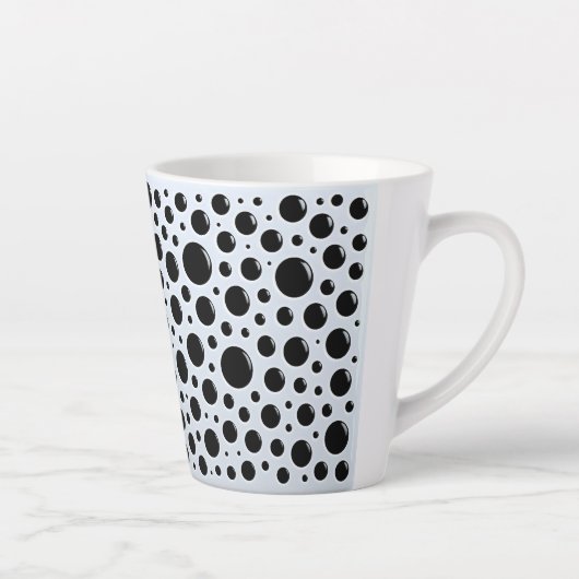 Hypnotic Black Circles Latte Mok (Rechts)