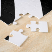 Hypnotic Black en White Circle Pattern Legpuzzel (Zijkant)