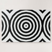 Hypnotic Black en White Circle Pattern Legpuzzel (Horizontaal)