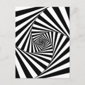 Hypnotic Black en White Pattern Briefkaart (Voorkant)