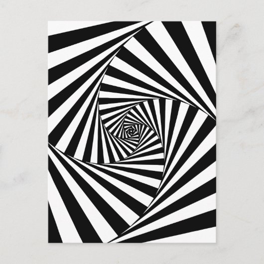 Hypnotic Black en White Pattern Briefkaart (Voorkant)