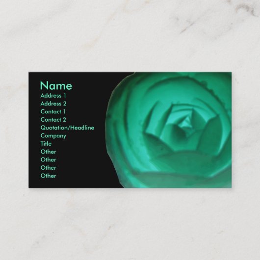 Hypnotic Camellia Flower Custom Visitekaartje (Voorkant)