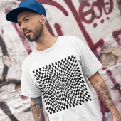 Hypnotic Checkered Pattern T-Shirt