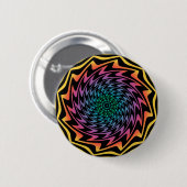 HYPNOTIC DISC Mesmeriserende Neon Cool Zig Zag Spi Ronde Button 5,7 Cm (Voorkant /achterkant)