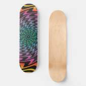 HYPNOTIC DISC Mesmerizing Hot Neon Zig Zag Spiraal Persoonlijk Skateboard (Voorkant)