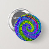 HYPNOTIC DISC Psychedelische Kleur Mesmeriserende  Ronde Button 5,7 Cm (Voorkant /achterkant)