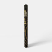 Hypnotic Golden Waves Modern Abstract Art Samsung Galaxy Hoesje (Linkerkant)