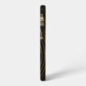 Hypnotic Golden Waves Modern Abstract Art Samsung Galaxy Hoesje (Linkerkant)