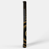 Hypnotic Golden Waves Modern Abstract Art Samsung Galaxy Hoesje (Rechterkant)
