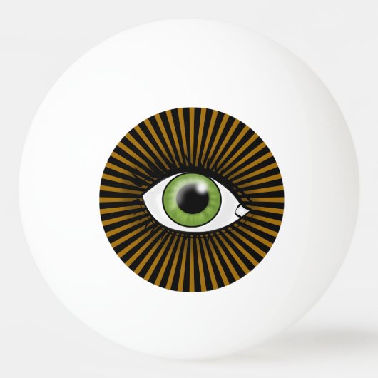 Hypnotic Green Eye Pingpongbal (Voorkant)
