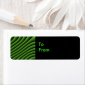 Hypnotic Green Wavy Lines Custom Gift Labels (Insitu)
