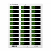 Hypnotic Green Wavy Lines Custom Gift Labels (Full Sheet)