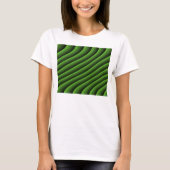 Hypnotic Green Wavy Lines Dames T Shirt (Voorkant)