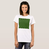 Hypnotic Green Wavy Lines Dames T Shirt (Voorkant volledig)