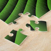 Hypnotic Green Wavy Lines Moeilijk Puzzle Legpuzzel (Zijkant)