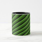 Hypnotic Green Wavy Lines Mok (Midden)