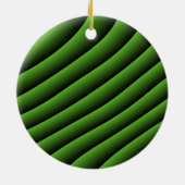 Hypnotic Green Wavy Lines Ornament (Achterkant)