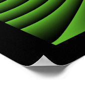 Hypnotic Green Wavy Lines Poster (Hoek)