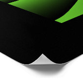 Hypnotic Green Wavy Lines Poster (Hoek)