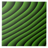 Hypnotic Green Wavy Lines Tegel Tegeltje (Voorkant)