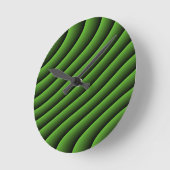 Hypnotic Green Wavy Lines Wall klok (Hoek)