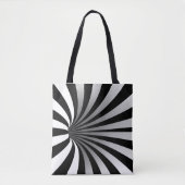 Hypnotic optische illusion Psychedelic Spiral Tote Bag (Voorkant)