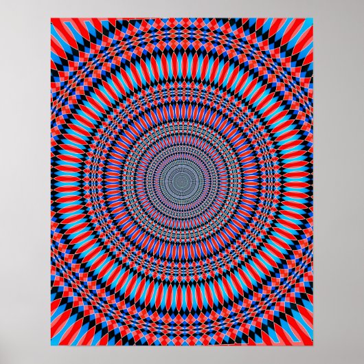 Hypnotic Radial Pattern Poster (Voorkant)