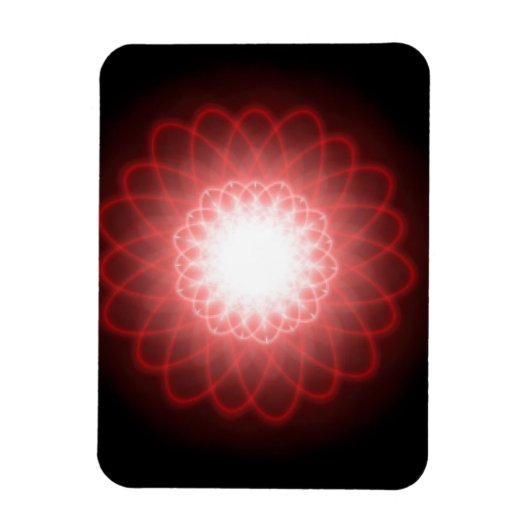 Hypnotic Red Spirals Magneet (Verticaal)