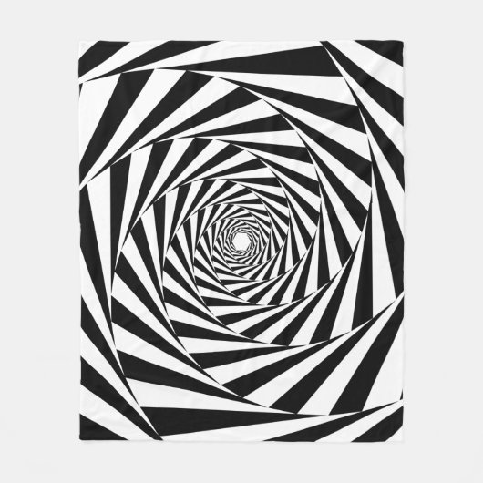Hypnotic Spiral Pattern Fleece Deken (Voorkant)
