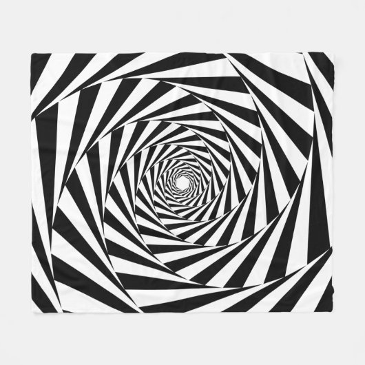 Hypnotic Spiral Pattern Fleece Deken (Voorkant (Horizontaal))