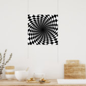 Hypnotic Squares Psychedelic Poster (Keuken)