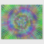 Hypnotic Star Burst Fractal Cadeaupapier (Vlak)