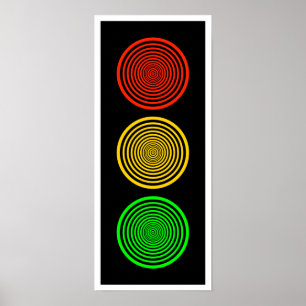 Hypnotic Stoplight Poster