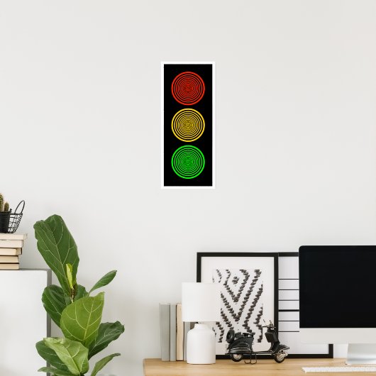 Hypnotic Stoplight Poster (Thuiskantoor)