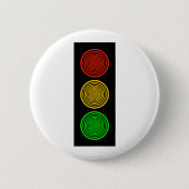 Hypnotic Stoplight Ronde Button 5,7 Cm (Voorkant)