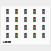 Hypnotic Stoplight Ronde Sticker (Vel)