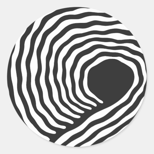 Hypnotic Wave Ronde Sticker (Voorkant)