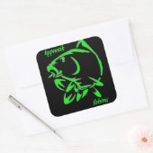 Hypnotik fishing-sticker vierkante sticker (Envelop)