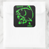 Hypnotik fishing-sticker vierkante sticker (Tas)